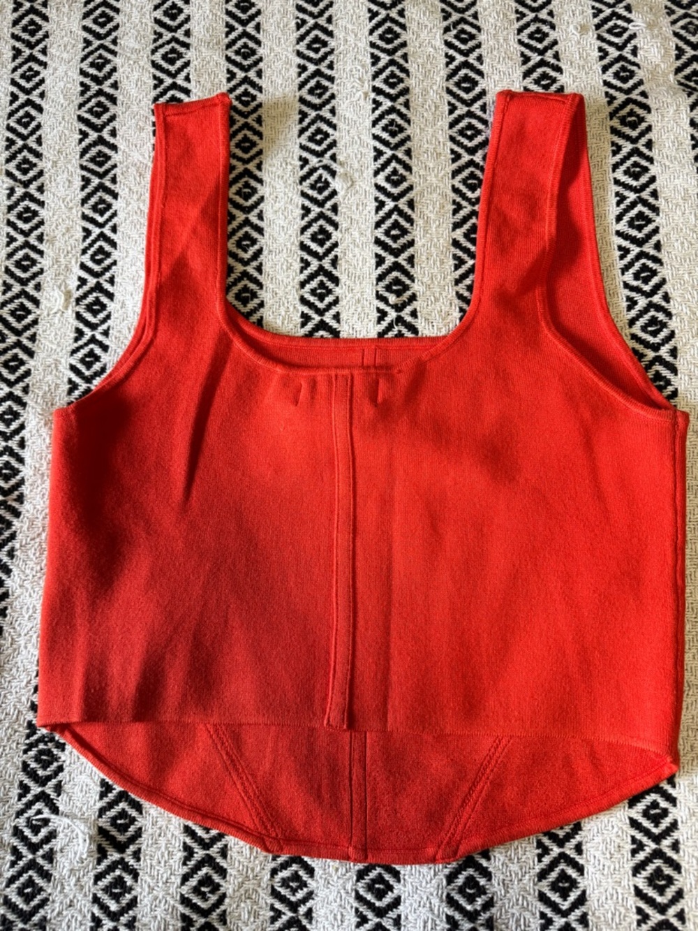 Women’s Dark Orange Scoop Neck Tank Top - Picture 2 of 2